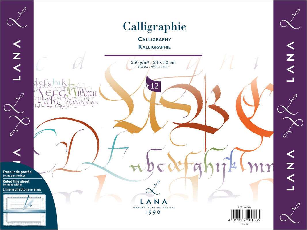 SM-LT Block A4 – Einseitig Verleimt Für Kalligraphie Und Lettering, 50 Blatt, 100 G/m²