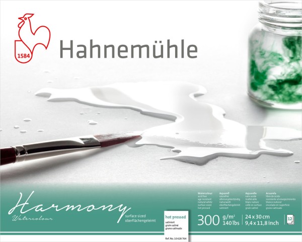 Hahnemühle Aquarellpapier Harmony 300 g satiniert 12 Blatt