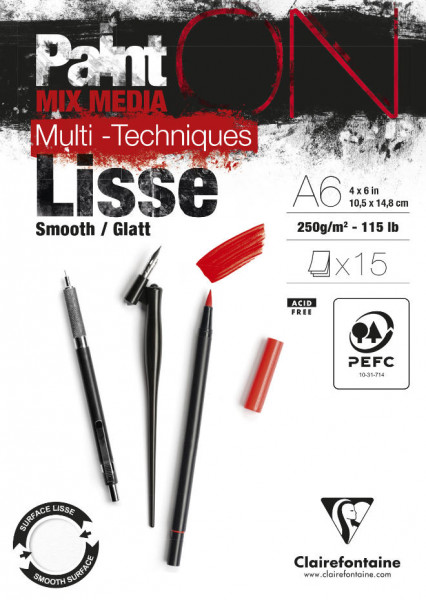 Paint On Lisse, glatt, Multitechnikpapier, 250 g