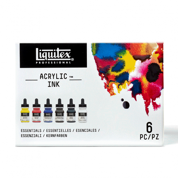 Liquitex Acrylic Ink Set Basisfarben 6 x 30 ml-yanik-shop.de