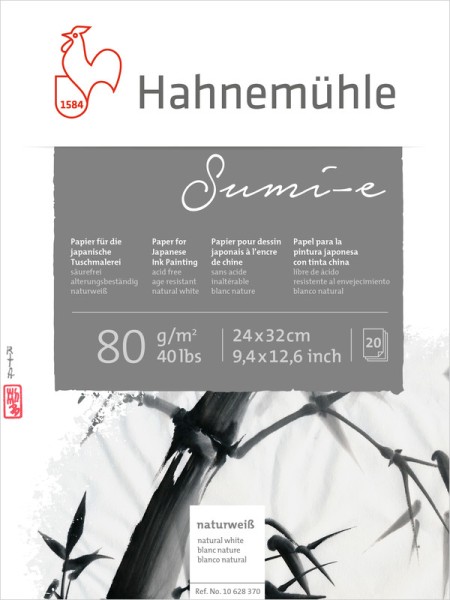 Hahnemühle Sumi-e Papier Künstlerblock, 80 g