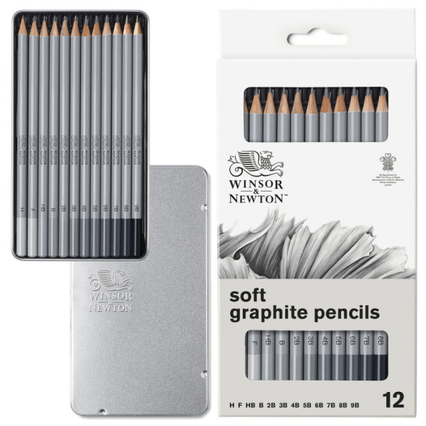Graphitstifte von Winsor & Newton in praktischer Metallbox