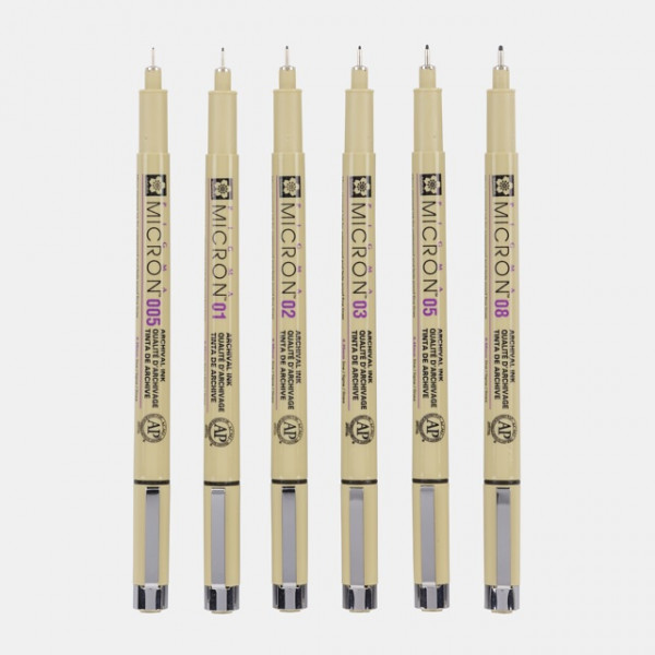 Sakura Pigma Micron Fineliner 6er-Set