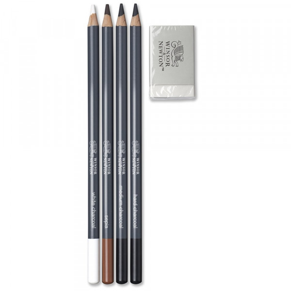 Winsor & Newton Skizzierstifte mit Radiergummi 