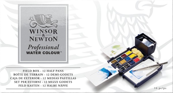 Winsor & Newton Professional Water Colour Field Box 12 x 1/2 Näpfe