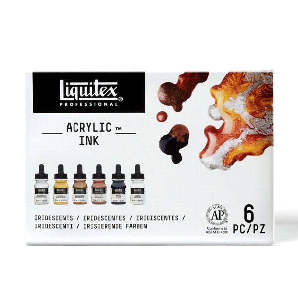 Liquitex Professional Acrylic Ink Set Metallics 6 x 30 ml