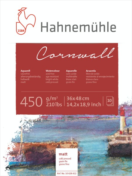 Hahnemühle Cornwall Aquarellblock matt, 450 g 