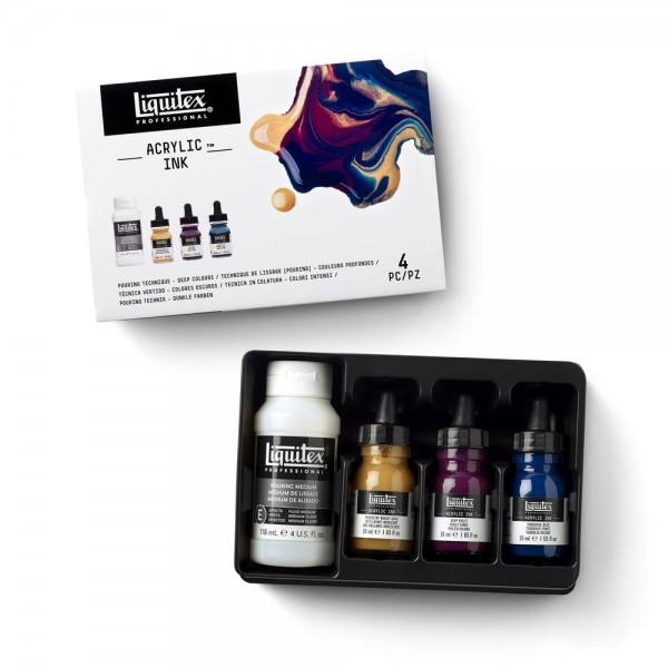 Liquitex Professional Acrylic Ink dunkle Farben Pouring-Technik Set